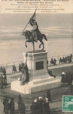 62 BOULOGNE SUR MER STATUE GENERAL SAN MARTIN