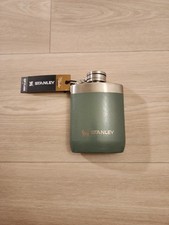 New Stanley Master Series 8 oz Unbreakable Flask Hammertone Green
