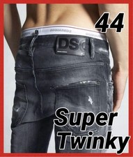 Jean Super Twinky 44 negro edición limitada Dsquared2Vhtf2 artículos populares para hombre R
