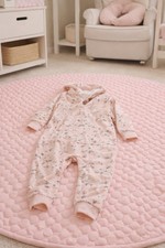 Carter's Girls Pink Floral Fleece Hooded One Piece Pajamas Size 24M