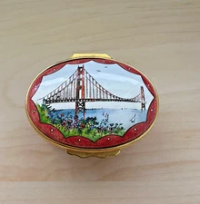Halcyon Days Enamel Golden Gate Bridge