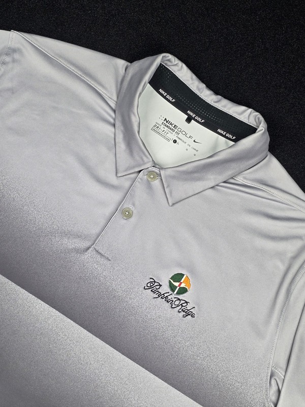 Nike Golf DRI-FIT Standard Fit Golf Polo Mens Sz •PUMPKIN RIDGE GOLF CLUB• Logo