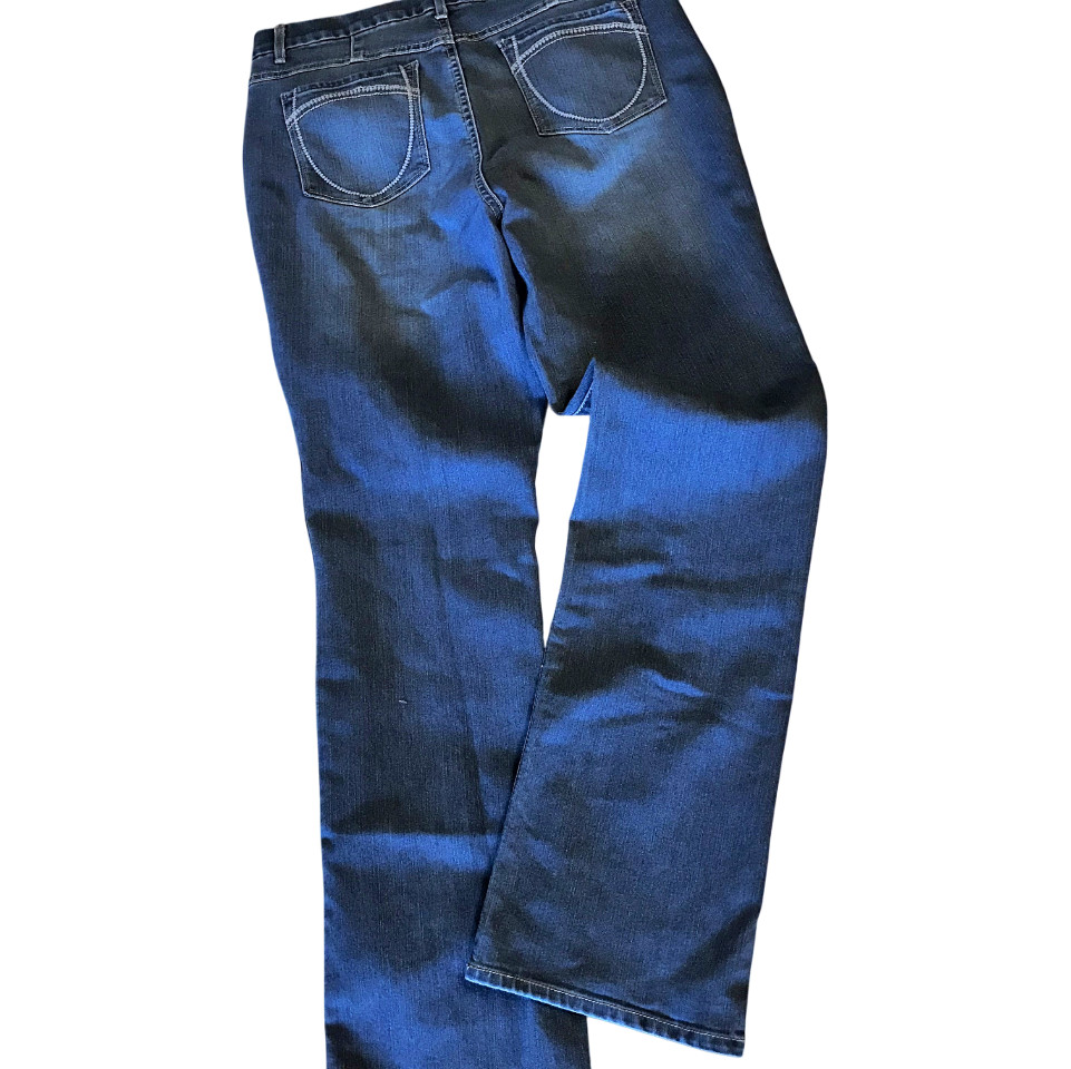 Upcycled Patchwork Jeans, Wine Theme Boho Hippie … - image 2