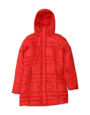 Columbia wattierter Damenmantel mit Kapuze UK 10 Small rot Polyester BE01