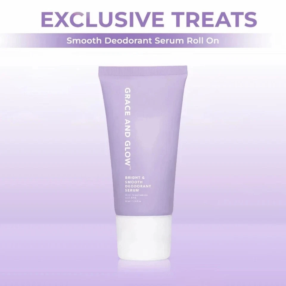2 X Grace & Glow Bright & Smooth Deodorant Serum Roll-On 50ml - Bild 3 von 4
