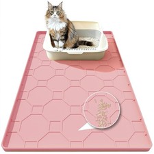 Silicone Cat Litter Mat, 34  x 22  Waterproof Cat Litter Mats for Floors, Rai...