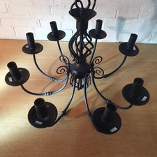 Black Montreux 8 Arm Chandelier Ornate Ceiling Light Fixture Marquee Home Events
