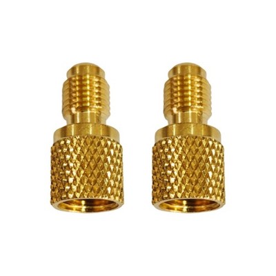 2 pcs R134a Brass Adapter Fitting 1/4'' Male to 1/2'' ACME Female