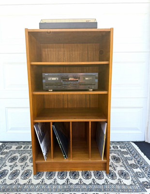Vintage PBJ Møbler Danish Teak Stereo Record Cabinet Model 149 NOS MCM 1980s