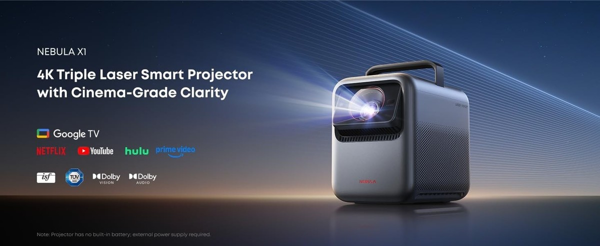 NEBULA X1 Triple Laser 4K Projector, Nebulamaster, 3500 ANSI