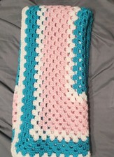 Hand Crocheted Throw Afghan Blanket