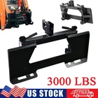 3000 LBS Universal Skid Steer Attachment Plate w/ 3 Point Quick Hitch for Cat 1