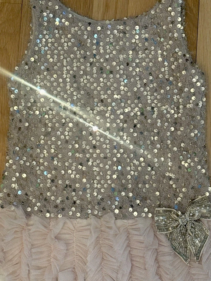 NWT Little Mass Le Pink Sz 5 Sequin Tulle Dress Holiday Wedding - Image 3 of 4