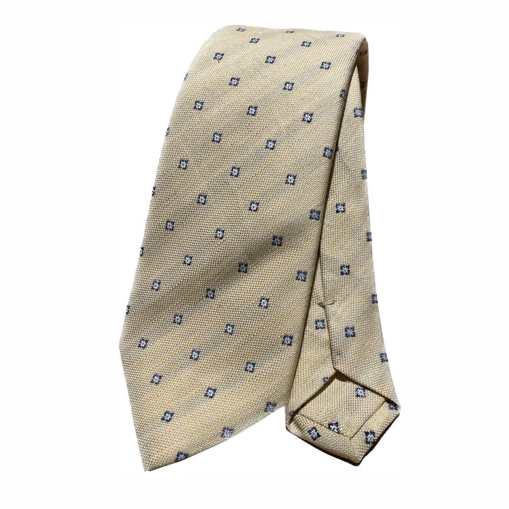 Гализ Дрейфахкраватте в Лейнене и Сейде бежевый геометрически-синий ГАЛСТУК 3SL8BEFG 15790₽
