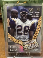 2024 Topps Chrome SILVER HOLO Sunday Swag Marshall Faulk #SS-20 St. Louis Rams