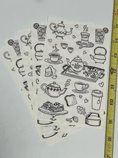 5 Mrs Grossmans Tea Pen Ink Stickers Iced Teapot Teatime Bag Crumpets Boil Cup