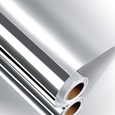 12x120 Inch Silver Mirror Sticker Self Adhesive Mirror Tiles for Walls