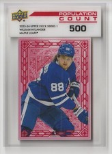 2023-24 UPPER DECK SERIES 1 POPULATION COUNT 500 WILLIAM NYLANDER TORONTO MAPLE