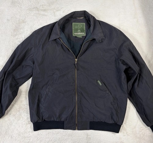 Weatherproof Garment Co Microfiber Golf Windbreaker Jacket Sz L ~ Matte Black