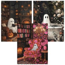3 Pack Halloween Diamond Art Kits for Adults, Halloween Ghosts Diamond Paintinn.