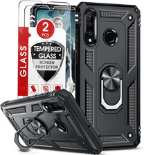 Cover per Huawei P30 Lite/P30 Lite XL New Edition Con 2 Vetro Temperato, Anello 