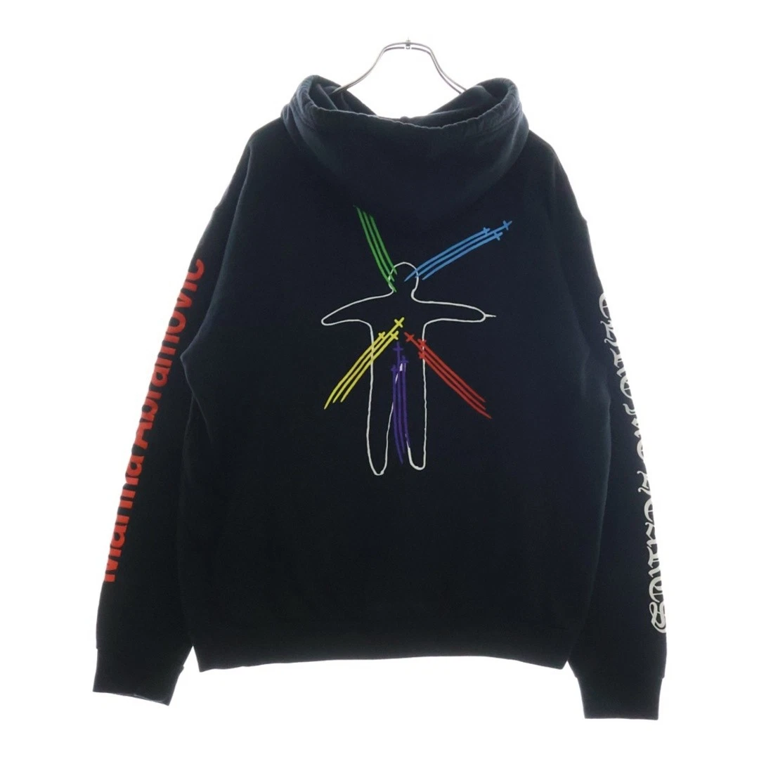 Felpa con cappuccio CHROME HEARTS MARINA ABRAMOVIC maglione stampa logo posteriore nero usata 32d2c7