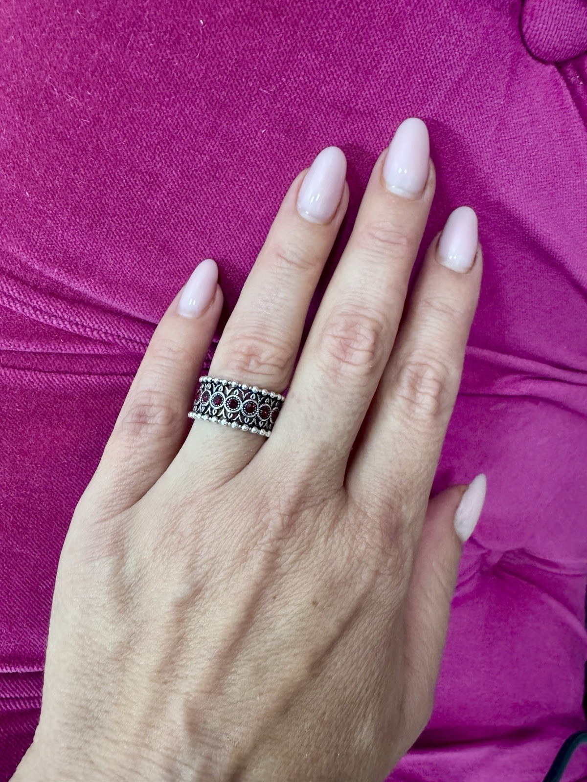 Pomegranate Ring - 925 Sterling Silver, Size M image 3