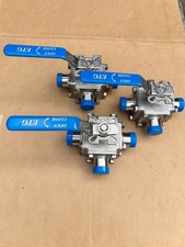 ETG HYGENIC THREE WAY STAINLESS STEEL 316 BALL VALVES, T PORT, 1000 WOG.