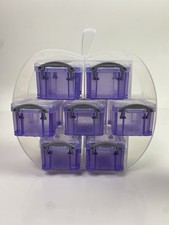 Qty 7 Really Useful Box 0.14 Liter Snap Lid Storage Containers in Apple stand