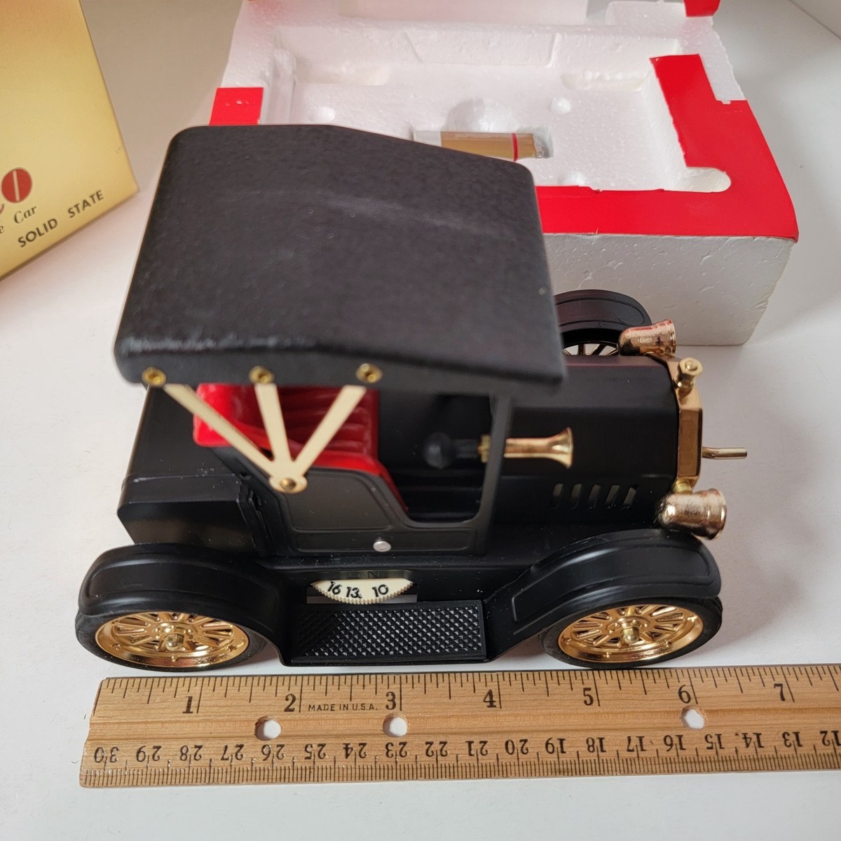 Vintage Solid State Radio Antique Car In Box 1917 Model T Metal