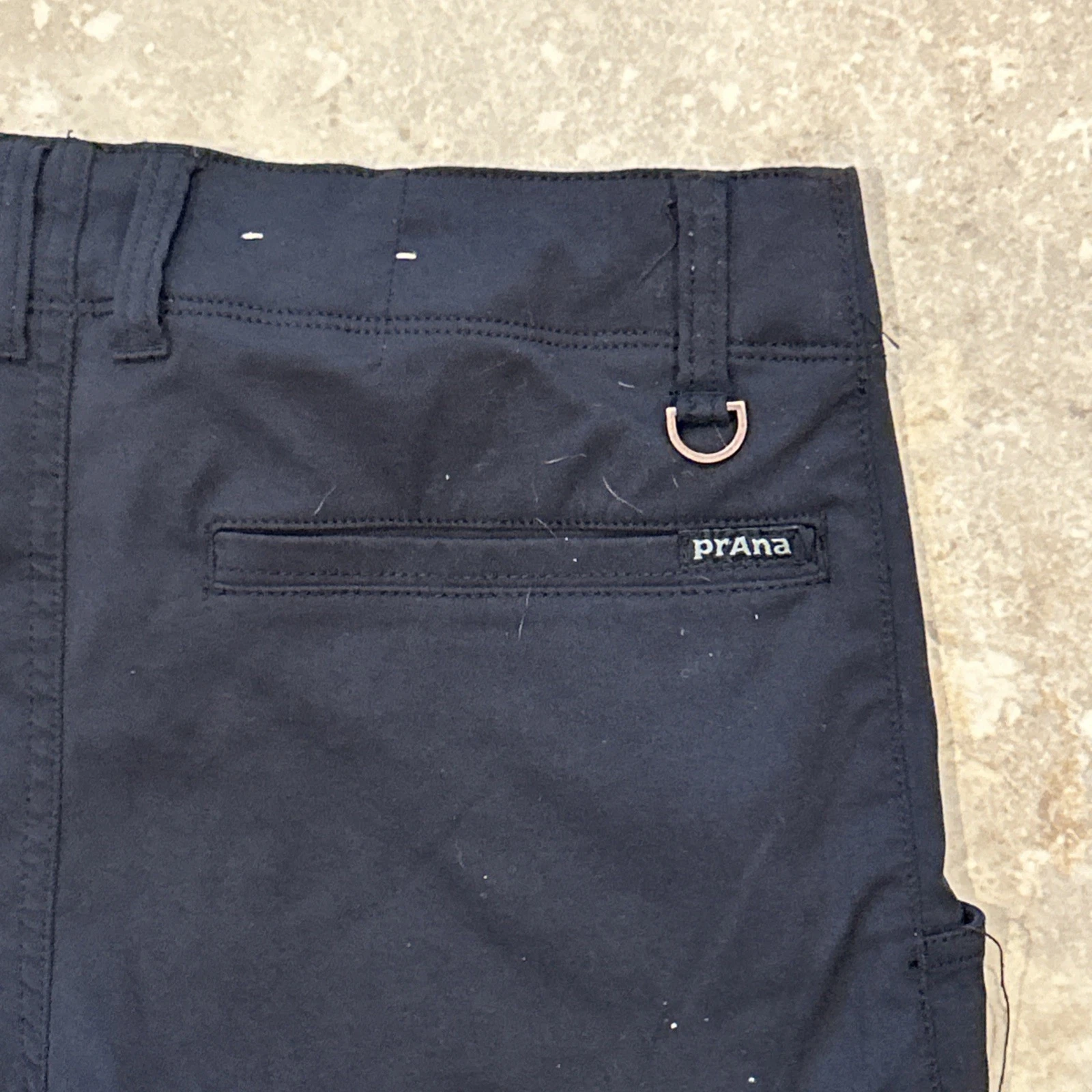 prAna Hendrixton Pant 28x34 Men Black Straight Fit Nylon Hiking Climbing Stretch