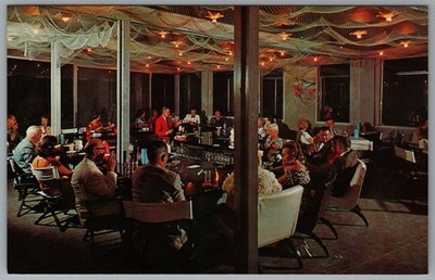 Longboat Key FL Fields Colony Beach Resort Dining Interior c1963 Postcard