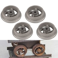 4X Mining Ore Car Small Track Mine Cart Wheel Cast Iron 7 1/4" Diameter For LG