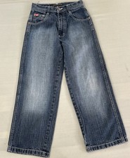 SOUTHPOLE Jeans Boys Youth Size 8 Blue Wide Leg Y2K Vintage Hip Hop Zip Fly