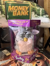 Vintage 1998 Furby Snow Leopard Gray/Pink - Tiger Electronics Doesn’t Work