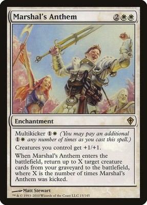 Marshal's Anthem - MtG Worldwake - R015 NM 2010
