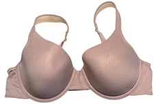 Curvation Bra Women 38C Taupe Underwire Lightly Lined Demi Comfort Straps 214266
