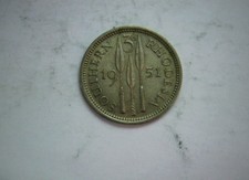 Southern Rhodesia 1951 3 Pence King George VI (Southern Rhodesia) 3d Coin