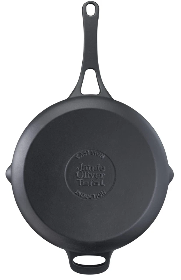 Jamie Oliver Premium Stahlguss Pfanne 28 cm sicheres Kochen Emaillierte Besch... - Bild 3 von 4