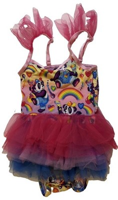 Posh Peanut Lisa Frank Painter Panda Romper 6-12M Bamboo Tulle Tutu Smocked