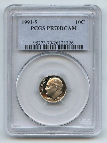 1991-S Roosevelt Dime Proof — photo from another recent sale