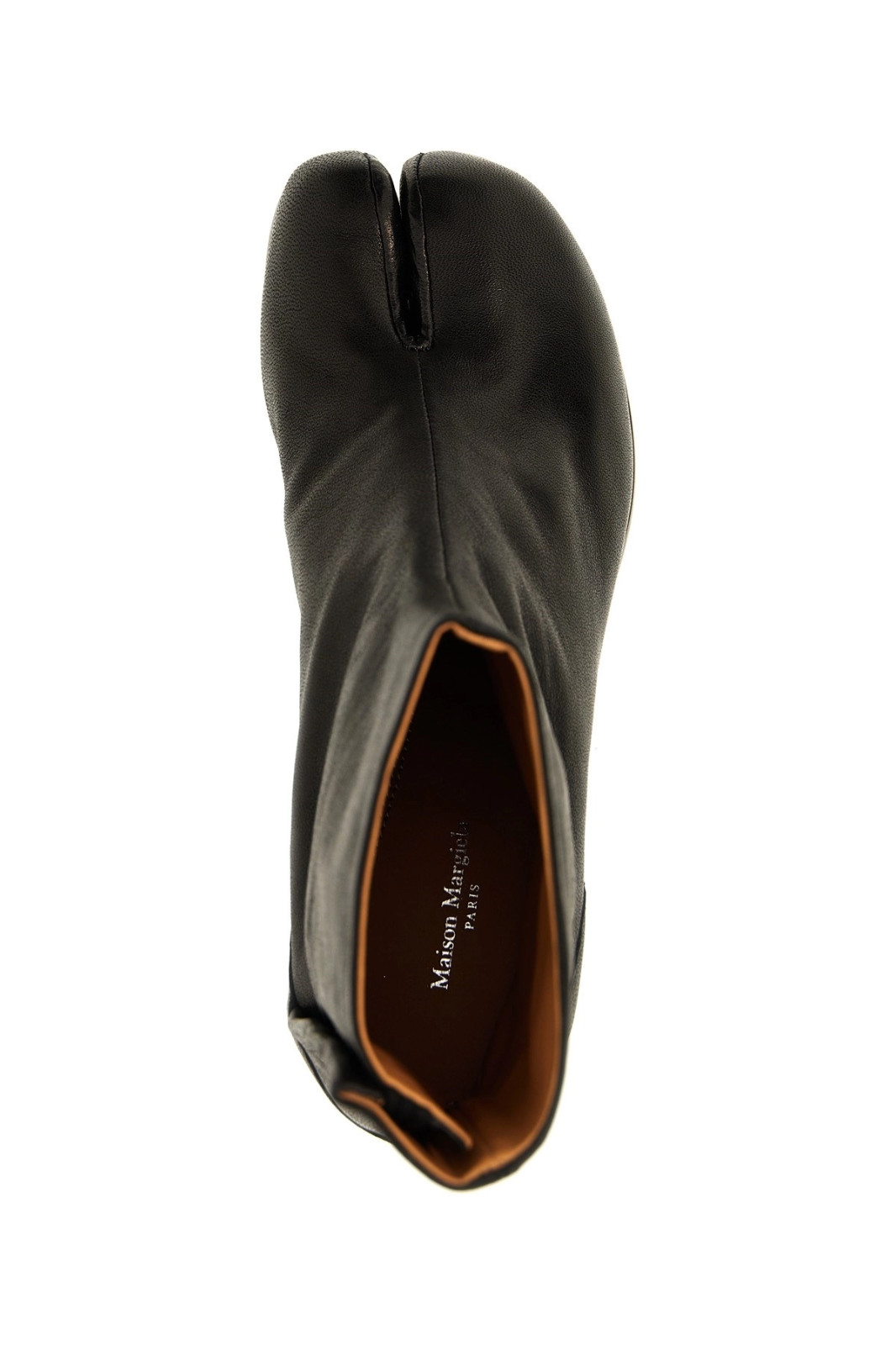 MAISON MARGIELA Tabi Black Leather 60mm Heel Ankle Boots New And Authentic image 4