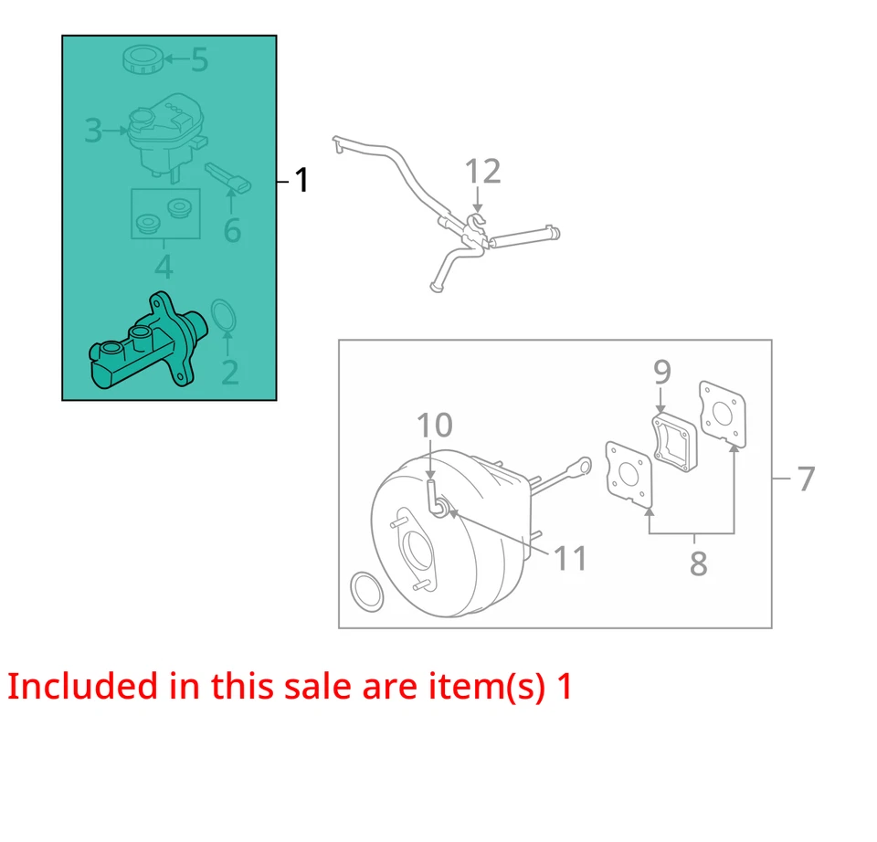 Ford Taurus 2010 (cilindro maestro de freno sedán fabricante de equipos originales 159 k millas - LKQ405064487 Foto 3 de 4