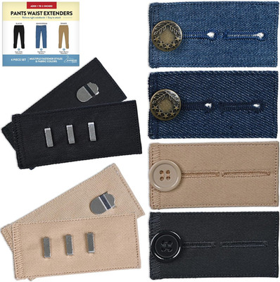 6 extensores botones pantalones ajustables hombres mujeres metal khaki cintura