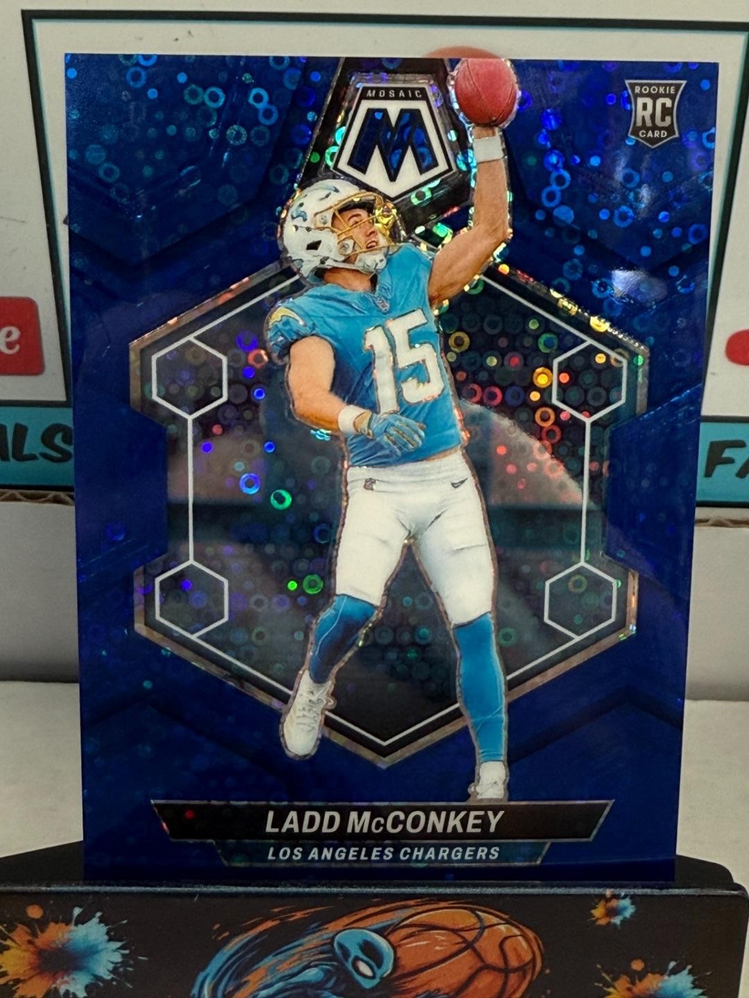 2024 Mosaic LADD MCCONKEY No Huddle Blue 75/75 RC #334 BOOKEND LA Chargers #1507