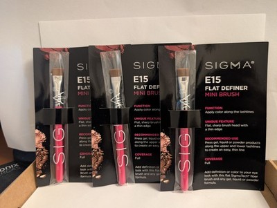 Sigma Beauty E15 Flat Definer Mini Reisegröße 3 Make Up Pinsel Restposten.