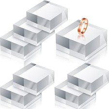 8 Pieces Acrylic Display Block 2 x 2 x 1 Inch Clear Polished Acrylic Square