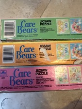 3 care bear 25 piece puzzles vintage set