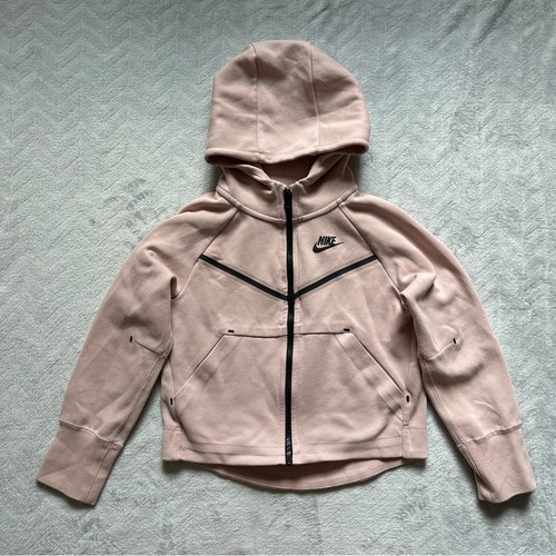 Nike Kid’s Tech Fleece Full Zip Jacket Pink Size S - Picture 2 of 6