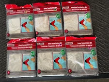 6 pack lot Tool Bench Door Insulation Kit Clear  Shrink Film 84x36 60x72